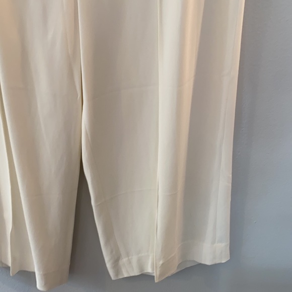 NWT A.L.C. Off White Viscose Wide Leg Cropped Pants Trousers Women's 8 - Picture 5 of 16